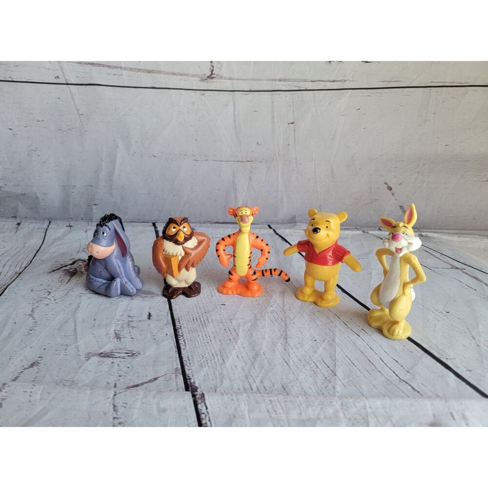 Disney Winnie The Pooh PVC Figure Lot Owl Tigger Eeyore Rabbit Cake Toppers